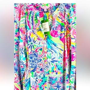 NWT LILLY PULITZER ELSA TOP MULTI DANCING ON THE DECK